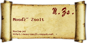 Mosó Zsolt névjegykártya